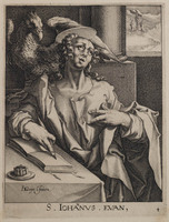TvB G 0959
<br/>
Johannus de evangelist met adelaar
<br/>
<em>Gheyn II, Jacques de (1565-1629) (copie naar)</em>